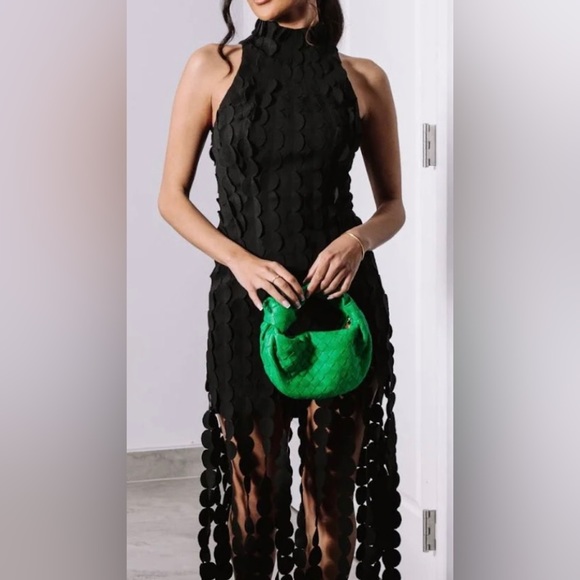 Tiffany Elegant Tassel Laser Cut Evening Mini Dress - Picture 5 of 15